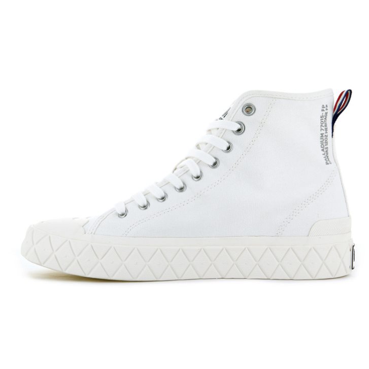 Baskets Palladium Palla Ace Tela High Tops Femme Blanche | FR FTN803Q